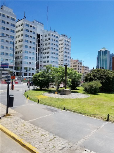 Apartment buildings.