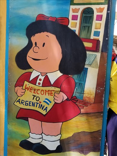 Mafalda, a well-known cartoon character in Argentina, was 6 years old when she appeared in 1964. She was a political and social commentator.