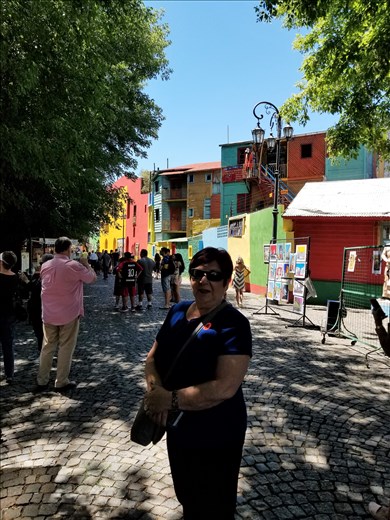 Linda in the shade of La Boca.
