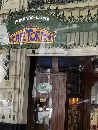Cafe Tortoni is the oldest cafe in Buenos Aires, founded in 1858.