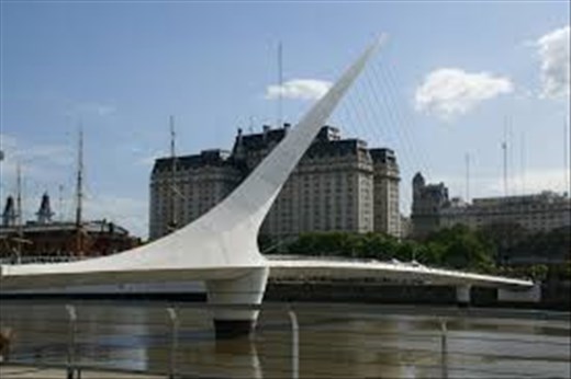 This swinging bridge was very unusual.