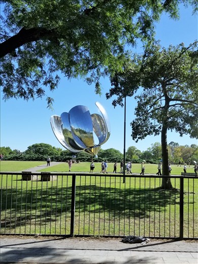This large tulip sculpture, built to commemorate the Dutch influence here, opens and closes based on the amount of sunlight!