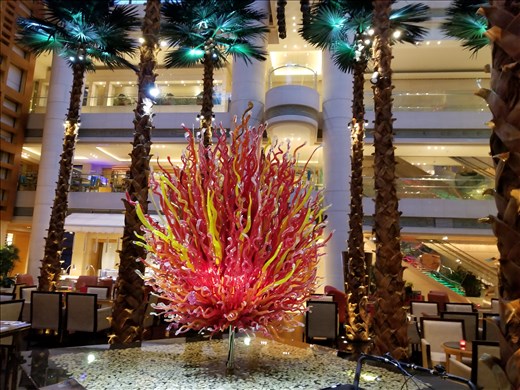 We stayed at the Westin Bund Center in Shanghai. It was a gorgeous hotel, but I suspect these sculptures were Chihuly knock-offs.