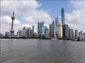 The Bund is a promenade along the river. Here you can  see the 