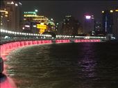 As with the buildings, the lights on the waterfalls change color, too.: by suziqtn, Views[186]