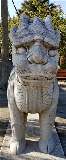 A close-up view of one of the beasts. They were quite scary.