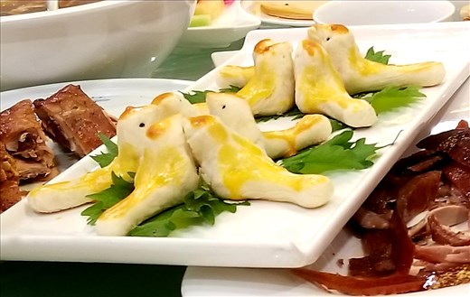 The Kerry Hotel in Beijing was probably the nicest one in which we stayed. They served extremely creative and tasty food.