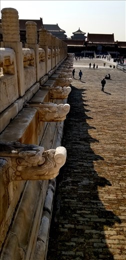 As you can see, all along each wall, there were many of these gargoyles, lending a surreal look.