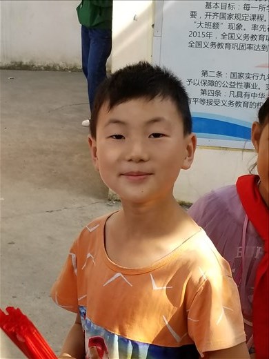 We visited an elementary school where the kids performed for us. This guy was waiting to go on stage.