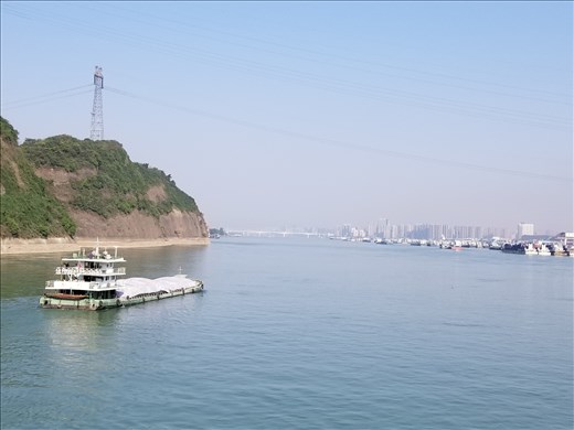 Here is another river view with a city in the distance.