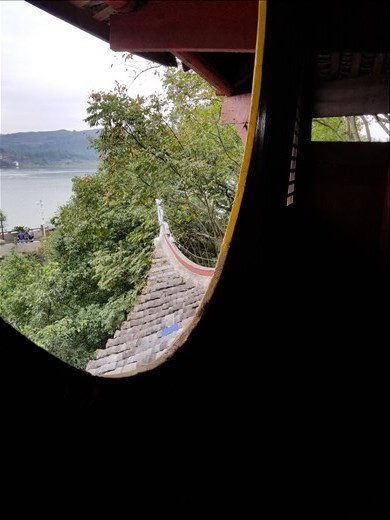 A view from another window. This one happens to be in the stall in the women's bathroom. When I went in, no one was waiting (shocking) and so I stopped to take this photo. I came out and there was a line of about 10 women. I felt somewhat guilty, but was glad I took this photo, anyway.