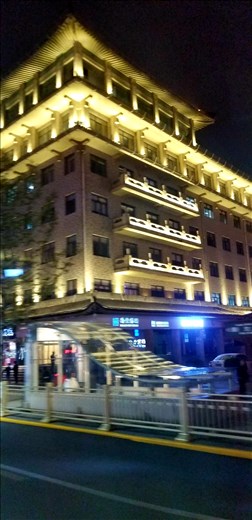 Although all the buildings were lit at night, they all went dark at EXACTLY 10 p.m.