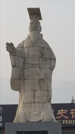 This huge statue was just outside the entrance to view the terra cotta warriors.