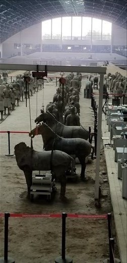 At the back of Pit 1, they're also repairing horses.