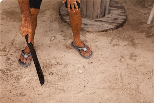 He gave me directions to the turtle farm on his 'living room' floor.