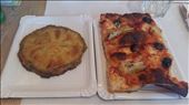 Fried aubergine and pizza: by swathi, Views[212]