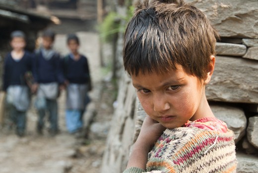 CAPTION: GIRL WITHOUT UNIFORM. LOCATION: DODRA KAWAR, HIMACHAL PRADESH, INDIA.