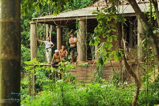 The beautiful film set and my crew