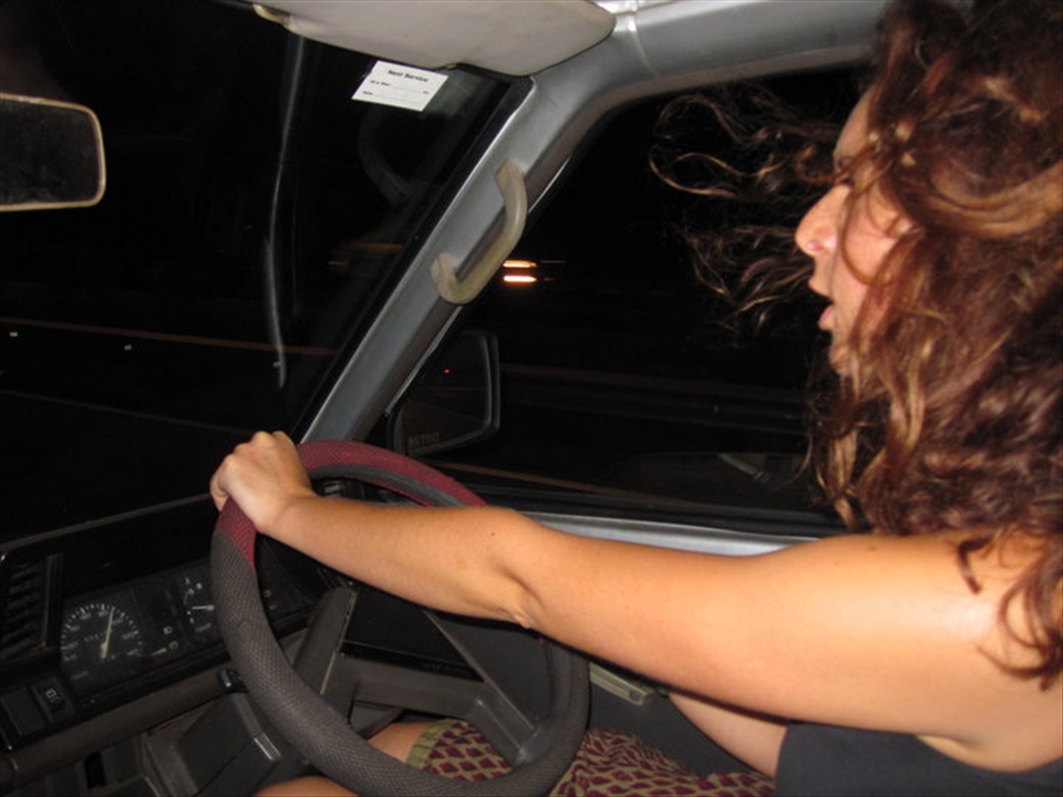 Me and my camper van driving up to Kuala Lipis to film set for night shoot