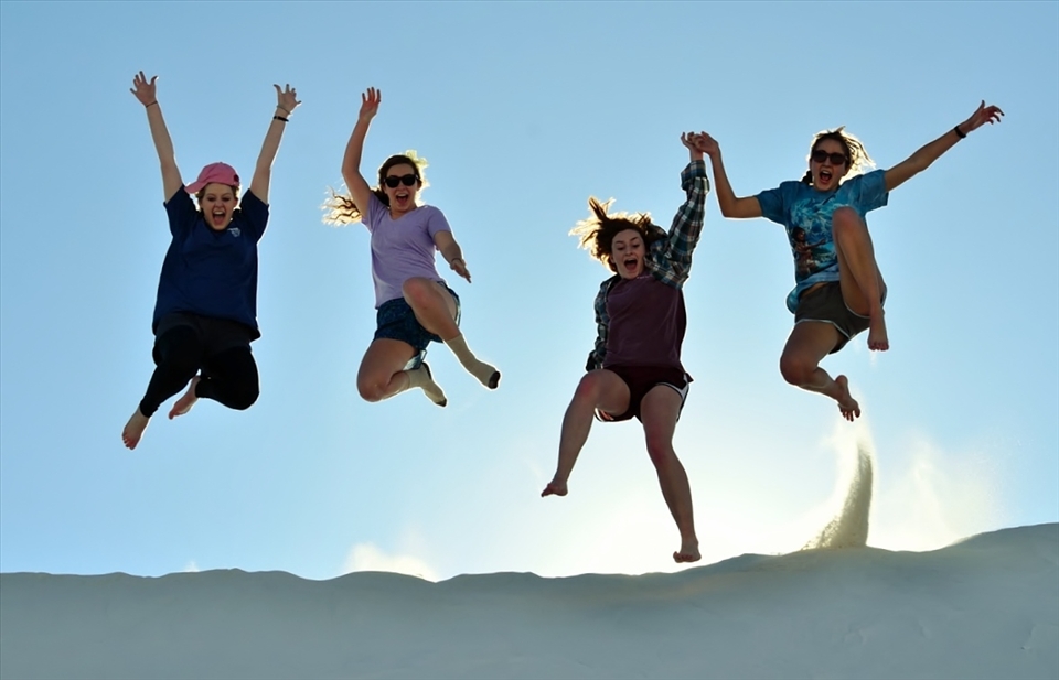 These young ladies were visiting The Sands as part of their spring break trip. 