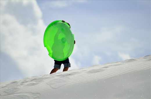 My youngest son making his way up the hill. 