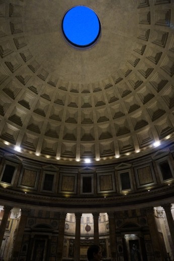 The occulus inside the Pantheon....or is it oculus?