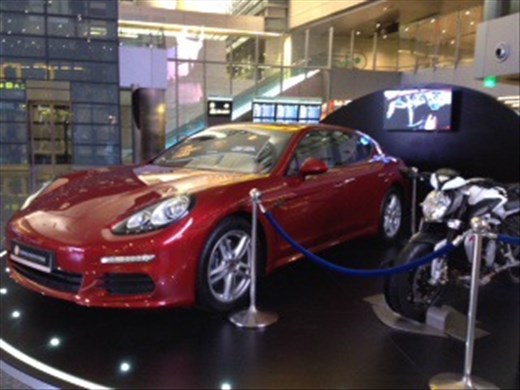 Nice Porsche giveaway at the airport. 