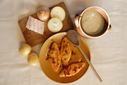 Fusia with curdled milk 