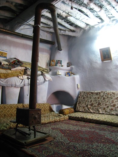 A typical living room in Maaloula, small Christian village near Damascus.