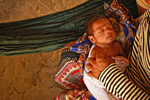 Cantou, a new born child of a recently widowed Khmer mother