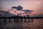 Villagers on the dock of Koh Rong Saloem waiting to welcome us into their homes: by sys-eye, Views[328]