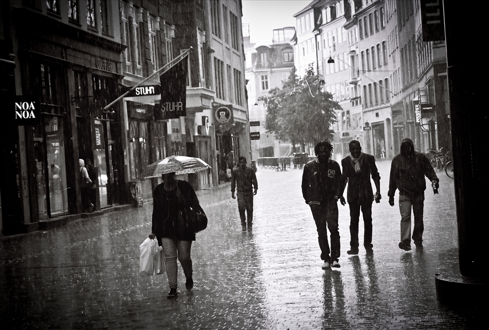 BLACK MEN IN THE RAIN - MAIN STREET