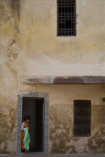 Girl at the door, Fez, Morocco