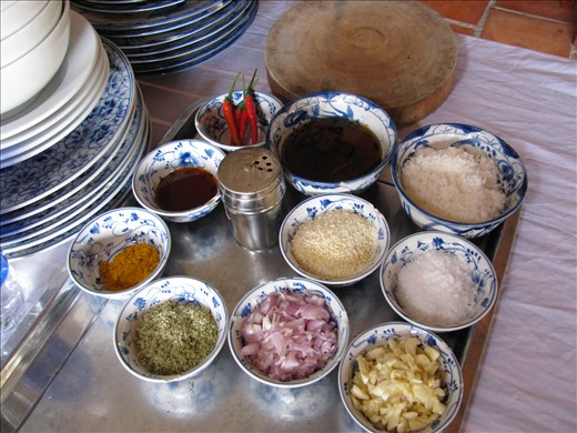 Ingredients ready for the day