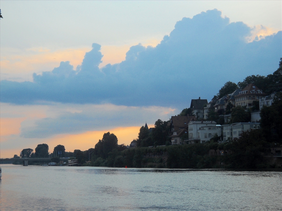 The clouds above Heidelberg, Germany, mimc the skyline nearly perfectly.