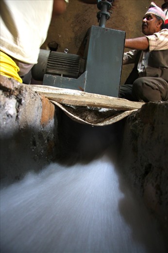 Water is passing through the peltric set, generating electricity from hydropower for the very first time in the village of Gothikel. Nepal is the second richest country in the world in water resources. Ironically, barely half of the population has access to electricity; the rest depends on kerosene and firewood. 