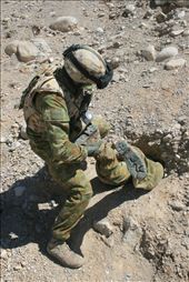 Combat Engineers are tasked with searching for Improvised Explosive Devices and to search for caches of weapons or ammunition. This is dangerous work but they are well trained. The enemy often hide things in places that are not easy to get to, but that never stopped an Engineer from looking: by tankimus85, Views[293]