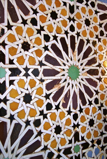 An example of the many patterns across Marrakech, each colour with a different meaning