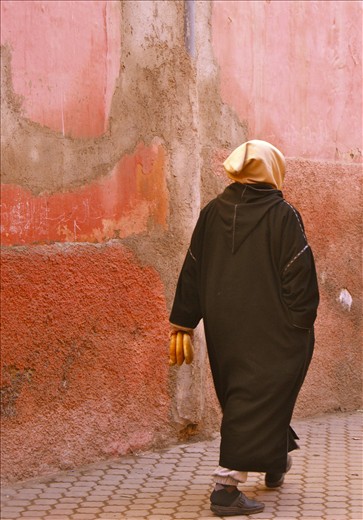 Returning home after picking up fresh bread