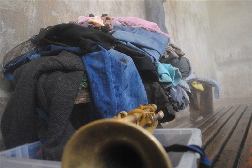 Balkan Bath with trumpet and clothes