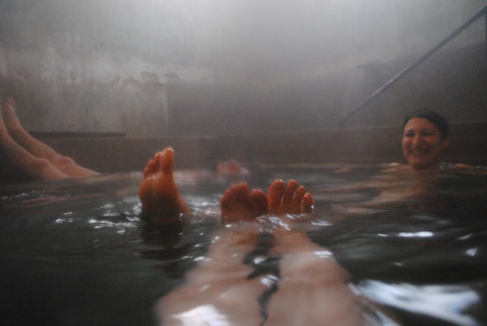 Balkan bath with happy toes