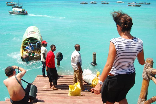 Zanzibar Archipelago is busy with tourists and little boats from nearby villages