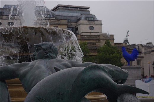 A blue Coq in London, The Smurfs must be in Town.