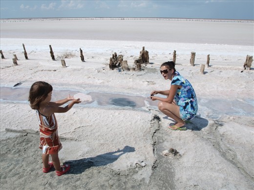 Even though this place is abandoned, you still sometimes can see families, specially young women coming here to get the recipe of beauty - this salt is famous for it's benefits in skin-care and nutrition. 