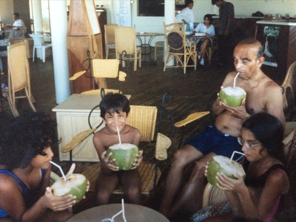 My memories of growing up in Malaysia, drinking fresh coconut after a swim at the beach! 
