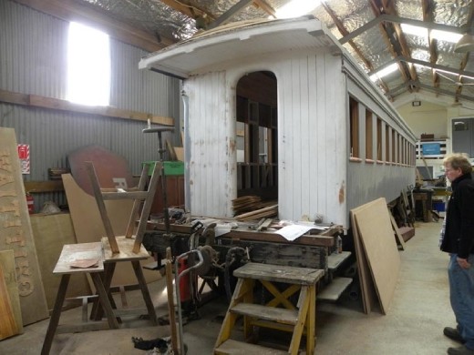 Our Train Tour guide Bruce and his current project