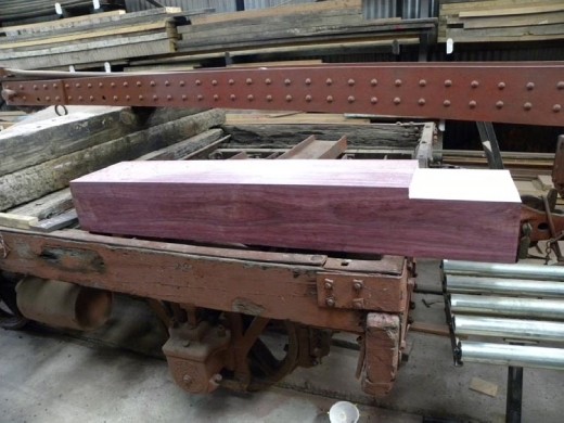 Purple heart wood. This stuff is dense and HARD!