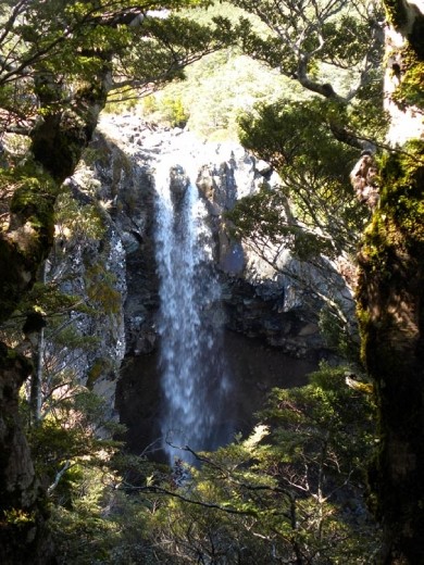 The falls are pretty from here, too.