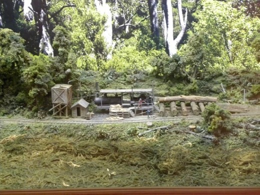 A little diorama of a logging 