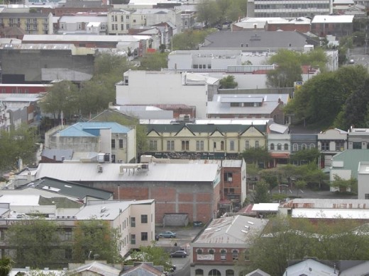 We can see our room from up here! There.. by the tree. No, that other tree!